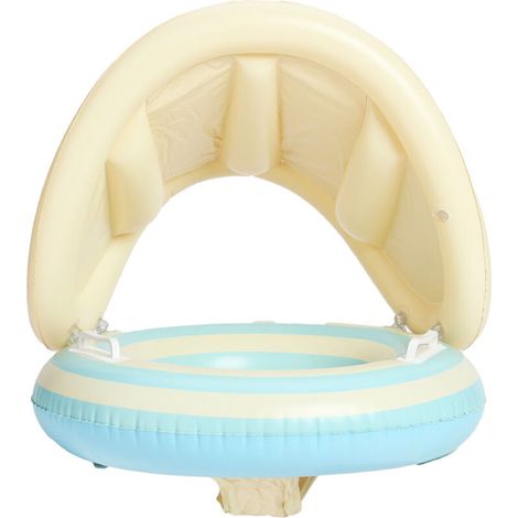 Dänisches Kinderschwimmbecken mit Sonnendach, aufblasbares Kinderschwimmbecken (abnehmbares Sonnendach), 1-4 Jahre