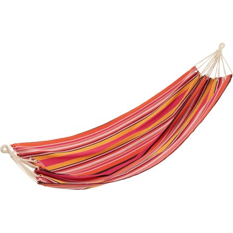 Hamac en Tissu "Rayures" 200cm Rose Foncé (1/4)