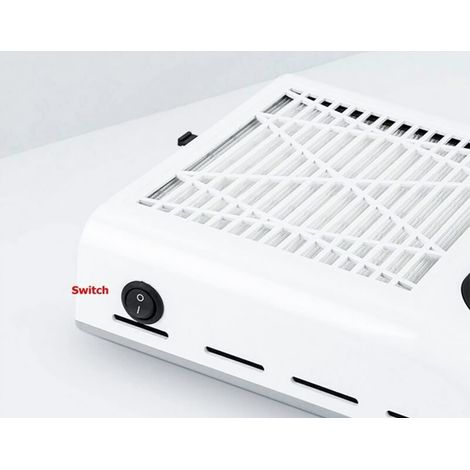 Aspirateur de Table pour Ongles, Blanc, Gris, Or, Rose, 1 Unità (1/5)