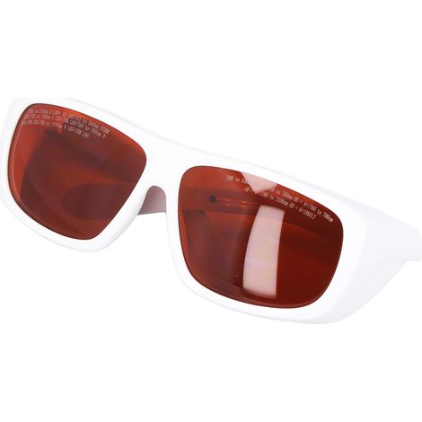 Lunettes de protection oculaire laser 180-540 nm 750-1100 nm, réponse rapide à la lumière, en polycarbonate blanc (1/5)