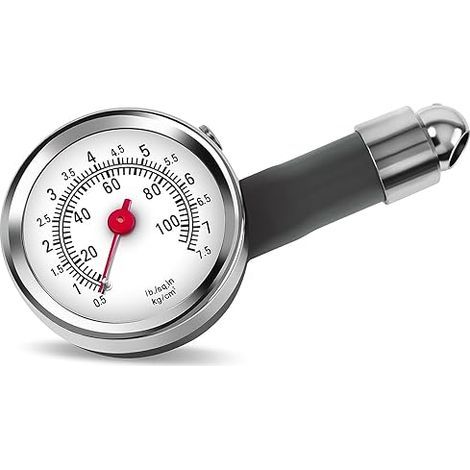 Pression Pneu, Manomètre Pression Pneus, Pression Pneu Voiture, Manometre pour les Voitures, Manometre, Jauges de Pression des Pneus 0-100Psi, pour Voitures, Vélos et Motos (1/5)