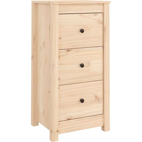 Aparador cómoda cómoda armario mueble organizador cocina salón salón 40 x 35 x 80 cm madera maciza de pino marrón 020029579