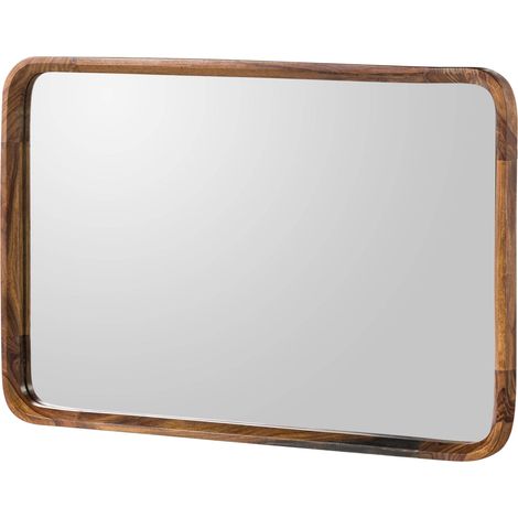 Wandspiegel Sheesham 60x5x90 dunkelbraun lackiert MAILAND 240