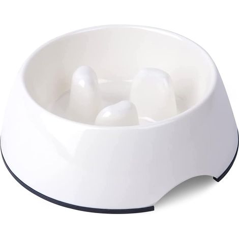 Gamelle Anti Glouton pour Chien Chat, Gamelle Alimentation Antiderapante Qui Favorise Une Prise de Nourriture Plus Lente, Bol Mélamine Interactive Anti Ballonnements (1/5)