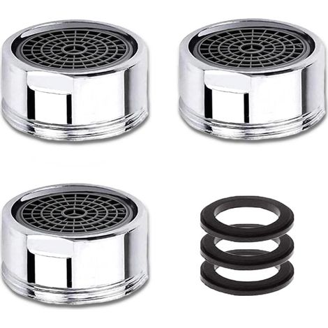 Mousseur Robinet M20, 3 Pièces Aerateur Robinet Economie D'eau Avec Filtre en Acier Inoxydable, Aérateur de Filtre a Eau Robinet(20mm Filetage male) (1/4)