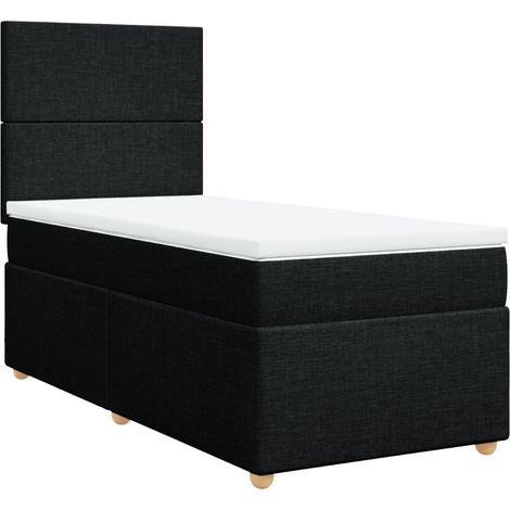 Maison Exclusive - Boxspringbett mit Matratze Schwarz 90x200 cm S