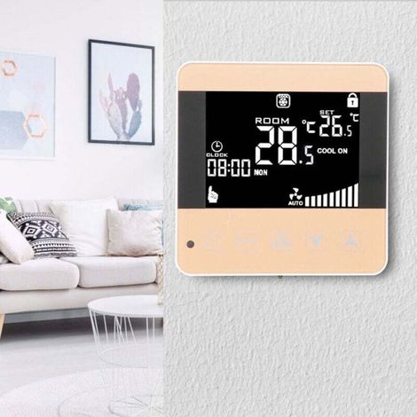 HY08AC-3 Smart Network Touch Screen Central Air Conditioning Thermostat LCD WIFI Model, Smart Air Conditioning Thermostat - Fan Coil Switch Thermostat MUMU (1/4)