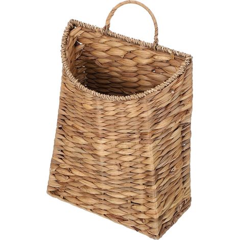 Panier Mural Suspendu en Osier Tressé Naturel pour Fleurs et Plantes, Rangement Suspendu Gain de Place, Décor Jardin Intérieur et Extérieur, Jardinière Murale Artisanale Pratique (1/5)