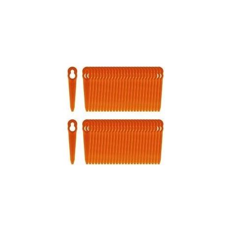 Pack de lames 100 compatibles avec Stihl PolyCut 2-2 PolyCut 3-2, FSA 45 FSA 57 FSE 52, lames en plastique pour tondeuses à gazon sans fil Stihl