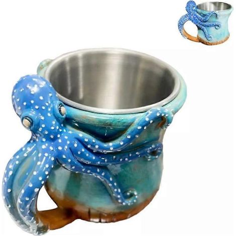 Plongez dans chaque gorgée  Mug pieuvre fait main, mug à café pieuvre 3D (1/5)