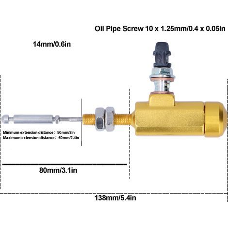 Universeller hydraulischer Hauptbremszylinder M10 x 1,25 mm für Motorräder und ATVs – Brems- und Kupplungspumpe