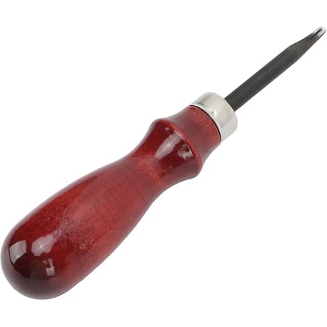 Biseauuse manuelle en cuir 1.2mm avec poignée en bois ergonomique, outil de maroquinerie pour projets DIY (1/5)