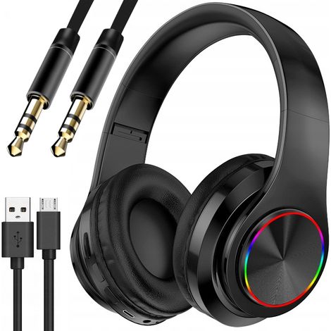 Cuffie wireless Bluetooth B39 con microfono RGB (1/5)