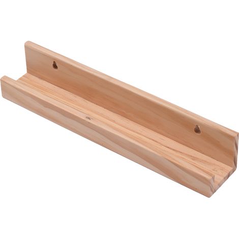 Wandmontierter Schallplattenhalter aus Kiefernholz zur Aufbewahrung von Schallplatten, CDs und Büchern – ideal für Zuhause, Büro, Wartezimmer und Lounges (VS-C). (1/5)
