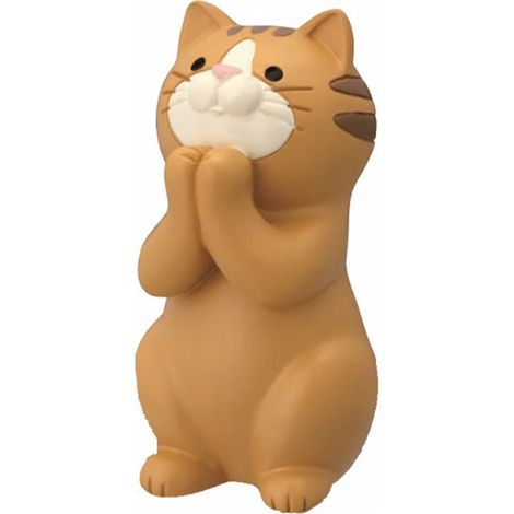 Cat Ornament Multifunctional Phone Tablet Glasses Pen Holder Desk Decoration for Home Clasp Hands Ocelot