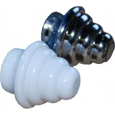 FPLUS terminal barra 12 cromado , Terminal barra cromado en forma piña para barra de 12 mm.