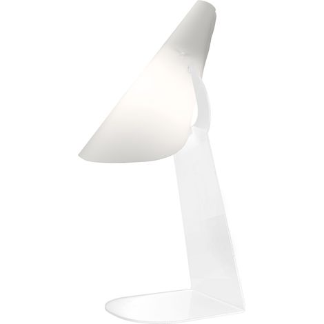 Lampada Da Scrivania Moderna Calle Polilux ® Satinato E Metallo 1 Luce E14 (1/2)