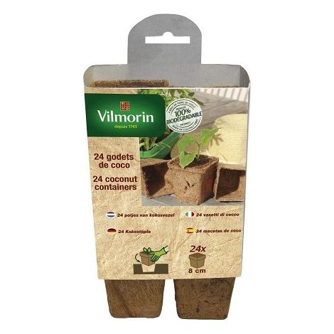 Vilmorin 24 piatti quadrati di cocco, Мч 8 cm