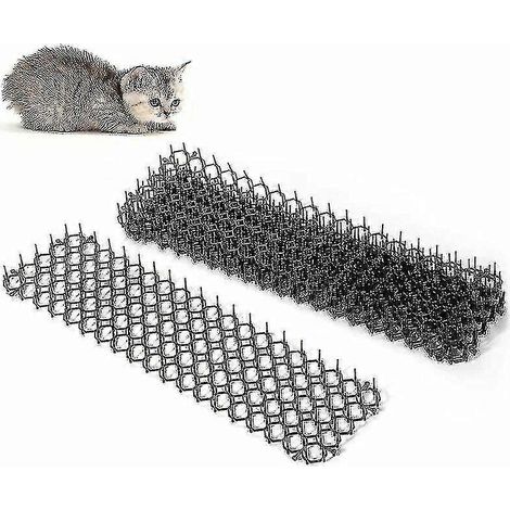 Lot de piqûres répulsives pour chats, 48,5 x 13,5 cm, pour usage extérieur, comprenant des piqûres et un filet à piqûres pour repousser les chiens dans les clôtures de jardin. (1/5)