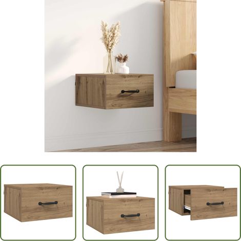 Tiroir - Cabinet de chevet avec tiroir Chêne artisan 35 x 35 x 20 cm (1/5)