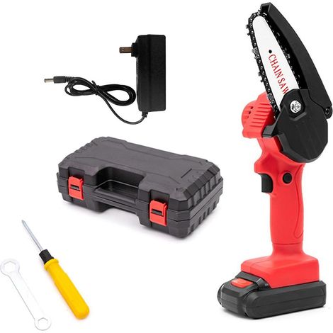 Scie à élaguer électrique portable rechargeable 110V, mini tronçonneuse sans fil, coupe de bois