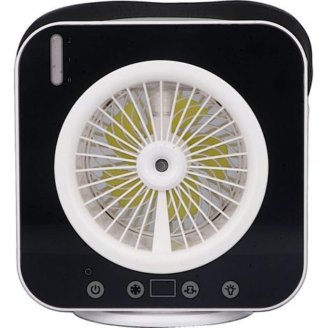 Ventilateur Rafraîchisseur d'Air 520 ml, 3 Vitesses USB, Lumières LED, Touche Tactile, Climatiseur Portable pour Chambre Bureau -KZQ (1/4)