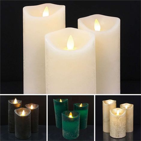 Bougie décorative LED, 15 cm, finition rouge, pour la décoration intérieure, les fêtes ou les événements, pour un usage quotidien selon l'application.-AquaForge (1/5)