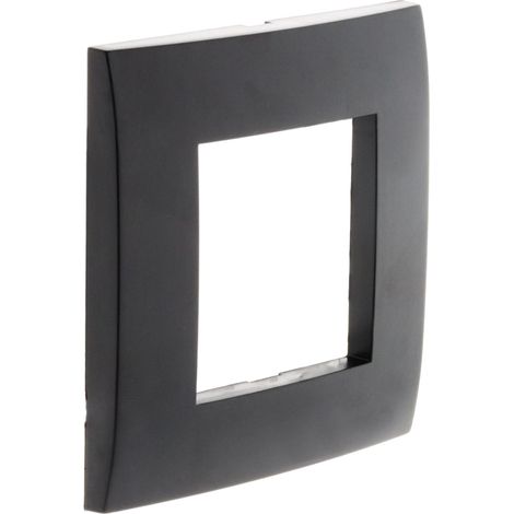 Plaque de finition simple noire – Fixation à vis ou griffes fournies – Installation rapide et sécurisée – Certification NF – Simplea