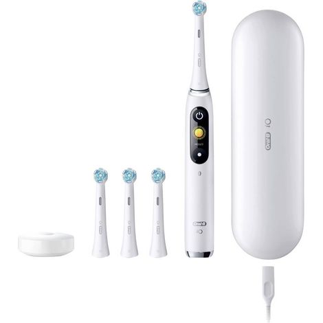 Oral-B iO Series 9 Luxe Brosse à dents électrique rotatif / oscillant blanc (1/3)