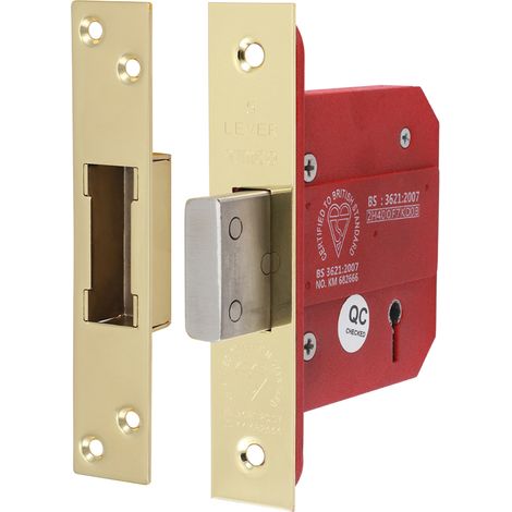 TIMCO 5 Lever British Standard Deadlock Electro Brass - 78mm