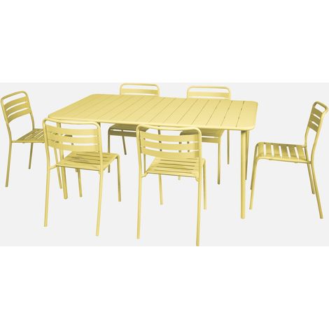 Set tavolo da giardino in metallo con 6 sedie (1/5)