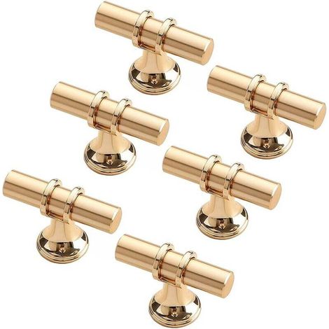 6 goldene Möbelgriffe – Küchentürgriff, Schubladengriff, goldene Möbelgriffe 50 mm (1/5)