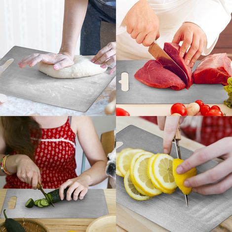 Planche à découper en titane pur pour hacher les fruits domestiques, utilisation en cuisine