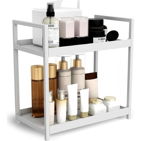 Bardusch-Grande étagère blanche multifonction, organisateur parfum/skincare/cosmétiques pour chambre, salle de bain ou dressing. (1/5)