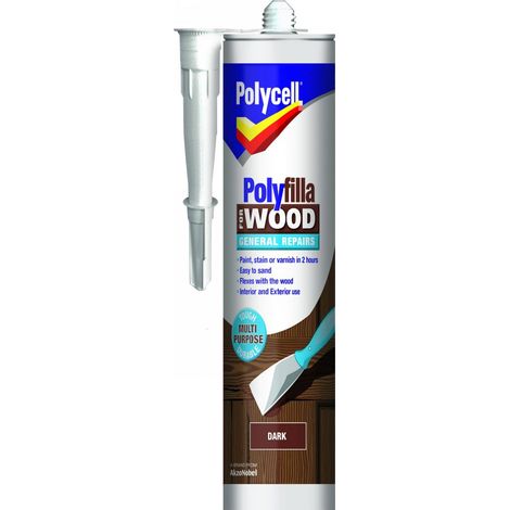 Polycell Polyfilla Wood Filler General Repairs - Cartridge - Dark - 480g
