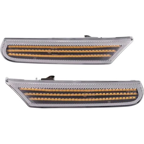 LED Clignotant Dynamique Latéral Jaune Brillant Canbus 12V Feux de Fumée de Voiture Pour Porsche 911 Boxster Typ 996 986 Carrera GT2 GT3 (Transparent) (1/5)