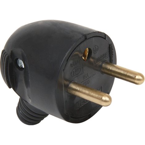 DEBFLEX - FICHE MALE 2P+T 16A LATERAL PORTEFEUILLE NOIR - 713350