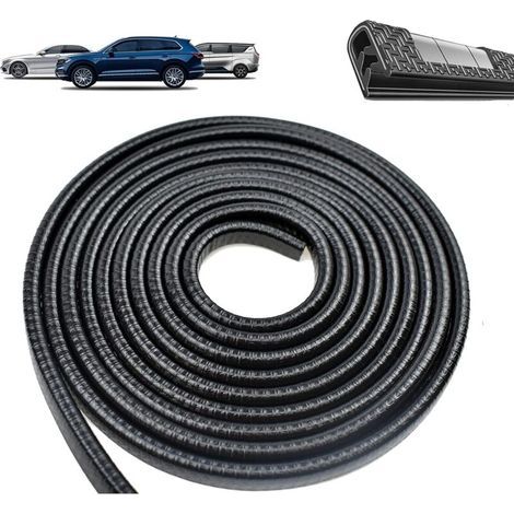 10M Protection Portiere Voiture, Joint Protection Tabouret Bar Patins Joint Tole Forme U Pas Besoin de Coller - Noir (1/4)