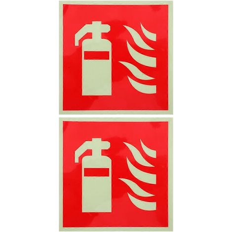 Étiquettes de sécurité pour extincteurs avec 4 autocollants adhésifs rouges (1/5)
