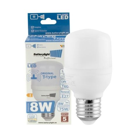 Bombilla LED BOMBILLA alta potencia 8W 880 lúmenes E27 luz fría 6000K 50.000 horas (1/5)