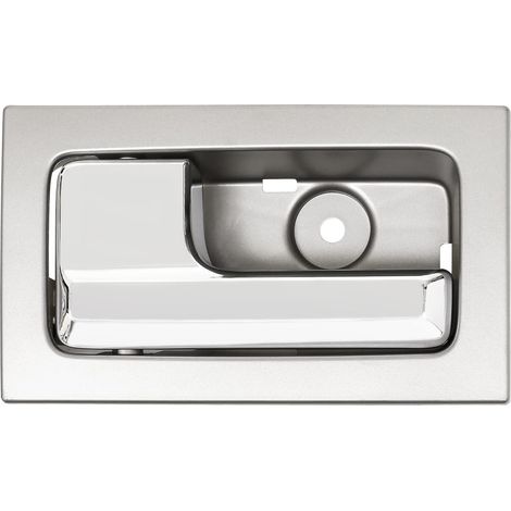 Manijas interiores de las puertas, delanteras/traseras, lado del conductor izquierdo, para Ford F150 2009-2014  9L3Z-1522601-CB  Barra cromada, carcasa gris, manija interior (1/2)