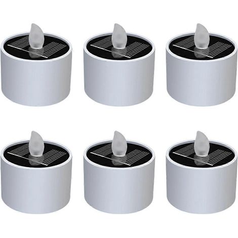Bougie solaire LED extérieure pour pelouse, terrasse, décoration d'Halloween, veilleuse étanche pour jardin. (1/4)