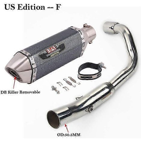 Sistema Completo De Escape Para Motocicleta, Silenciador De Tubo De Enlace Medio Modificado, Extrable, Db Killer, Para Honda Cb600f Hornet 600, Cb600( US Edition-F) (1/5)