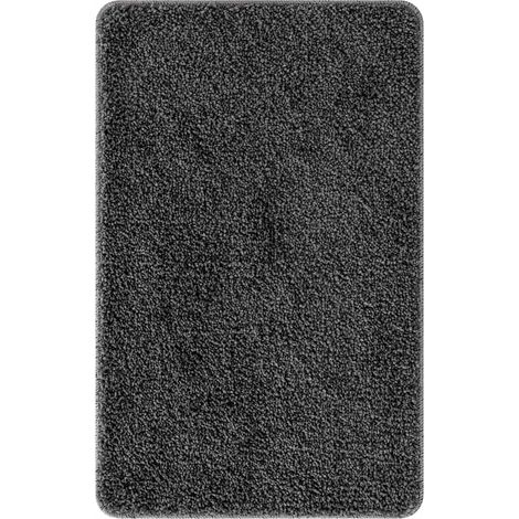 Alfombrilla de baño antideslizante Gris oscuro 50 x 80 cm PP vidaXL (1/5)