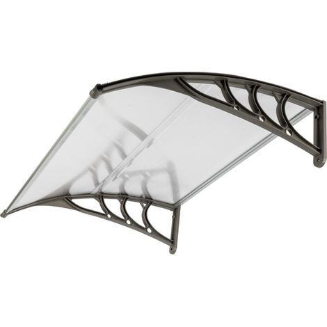 Durable Eaves Canopy for Doors and Windows, 100x80cm, ABS and Polycarbonate, Rain and Sun Protection, Easy Install, Stylish Design