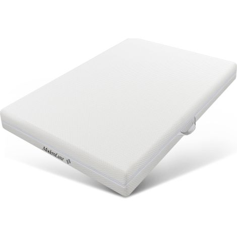 Matelas mousse confort 7 zones, hauteur 20 cm, Matelas ergonomique en mousse froide avec poignées & housse lavable matelassé en fibre climatique,140x200 cm
