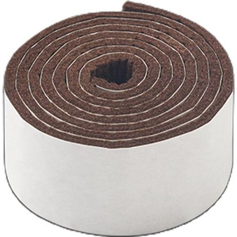 Protections autocollantes en feutre pour pieds de chaise pour planchers en bois dur - Patins antidérapants - Blanc/marron - 30mm x 1m (1/5)
