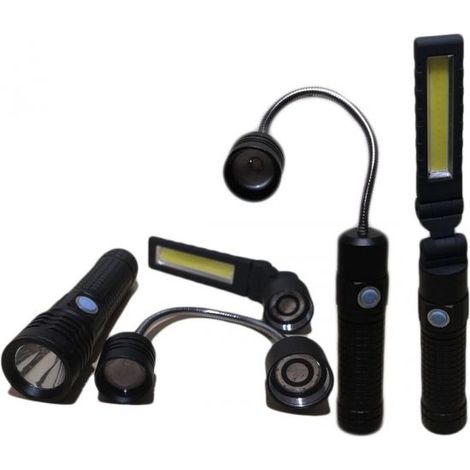 TORCIA LED MULTIFUNZIONE BL-X8 RICARICABILE LED CREE COn BASE MAGNETICA