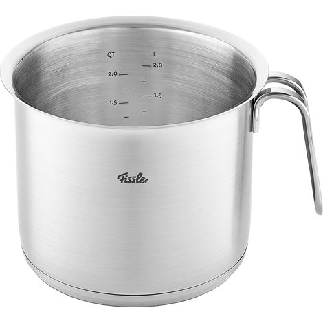 Fissler Original,Profi Collection Tegame per latte in acciaio inox 2.6 L, 16 cm, con bordo di versamento e scala di misurazione interna, per cottura a induzione (1/5)