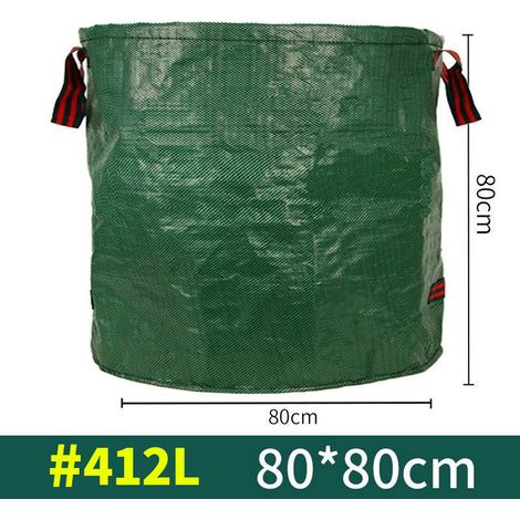 BBPETOPE Sac à déchets verts rond pliable 412L (80cm80cm), sac de collecte feuilles mortes grand volume pour jardin extérieur (1/3)